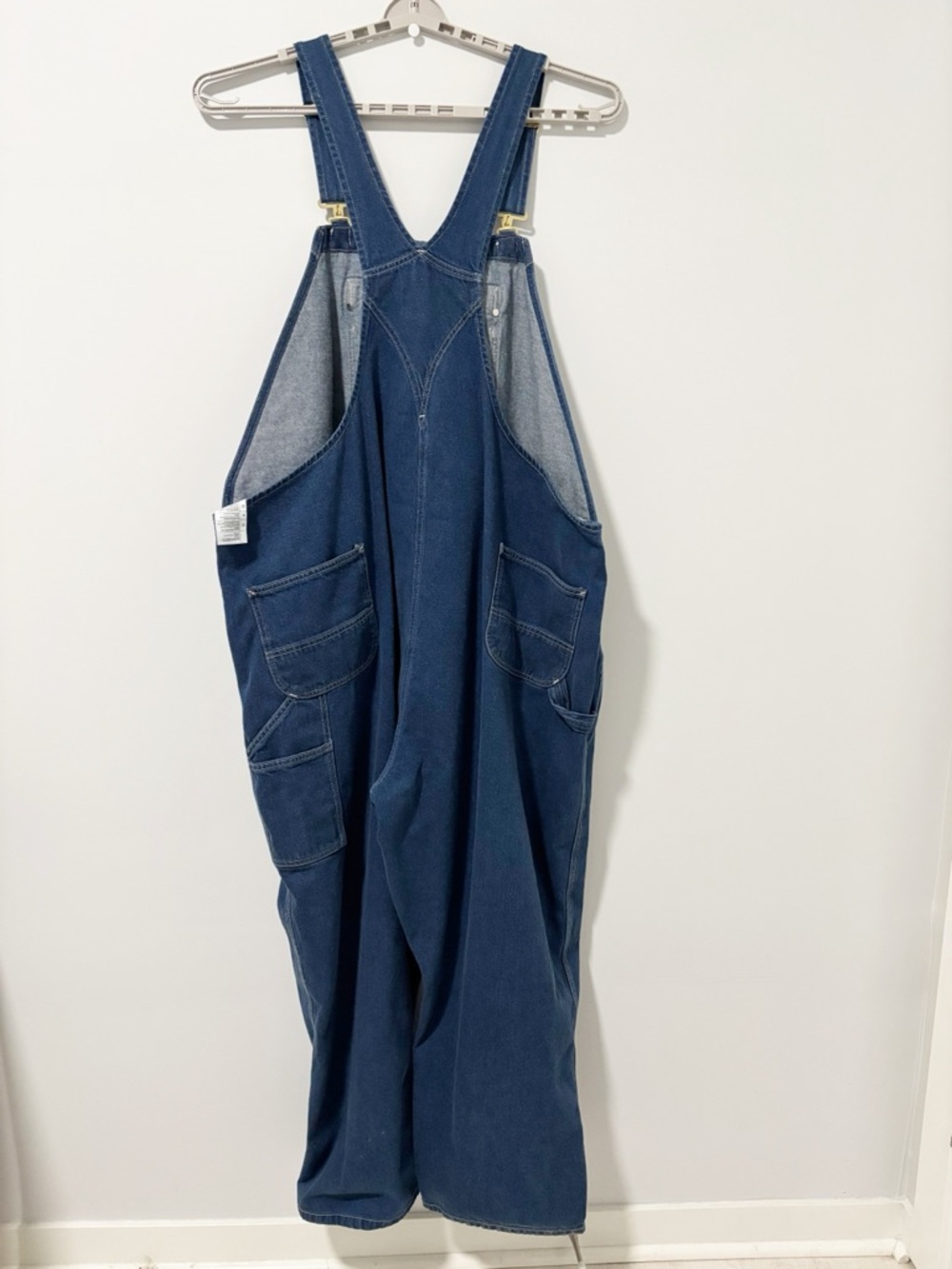 Carhartt Denim Work Bib Overalls Mens Size 54 Big and Tall Workwear Outdoor Farm - Picture 8 of 11